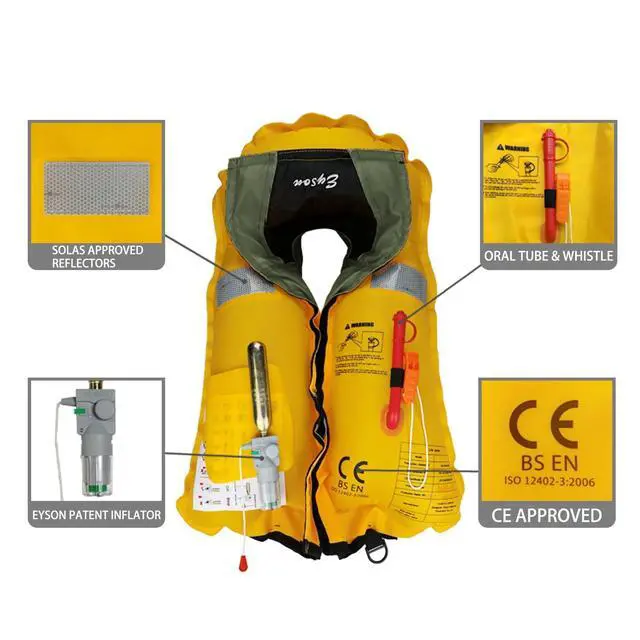Alt view image 5 of 5 - Slim Inflatable Life Jacket Life Vest Automatic