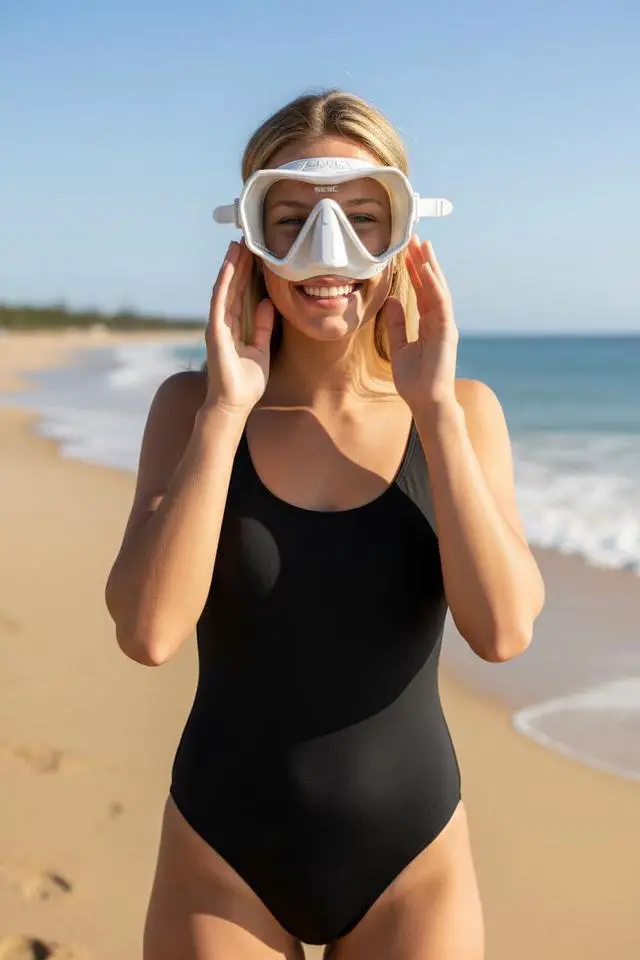 Alt view image 7 of 7 - Pura Frameless Single-Lens Silicone Diving Mask | Antifog Low Volume Mask for Diving and Snorkeling with 3D Buckle