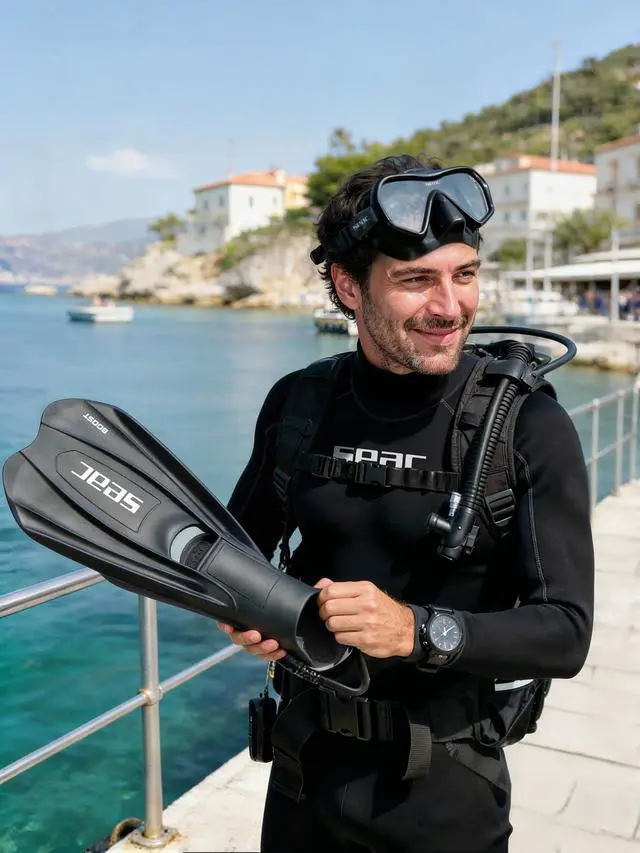 Alt view image 6 of 7 - Pura Frameless Single-Lens Silicone Diving Mask | Antifog Low Volume Mask for Diving and Snorkeling with 3D Buckle