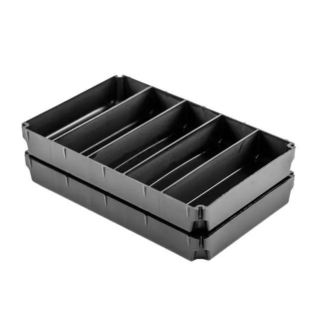 Alt view image 6 of 7 - Fully Loaded TracPak Combo Kit - Black | Includes 2 Stackable Storage Boxes | Quick Release Handle & Base | 3 Internal Trays | Track & Surface Mount Hardware | Made in USA