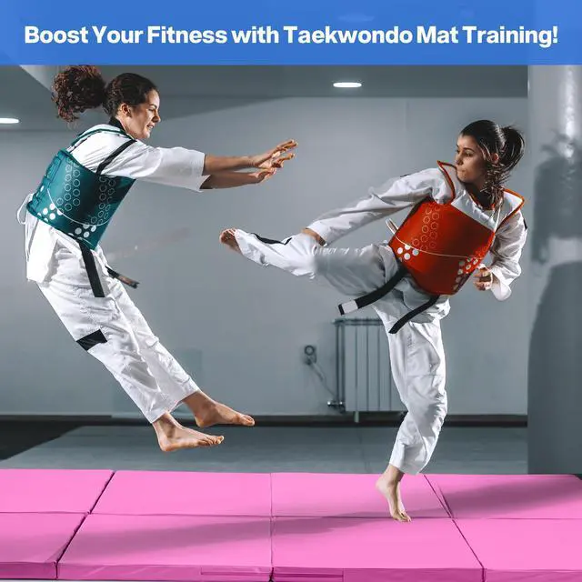 Alt view image 7 of 7 - 6'x3'x2" Gymnastics Tumbling Mats Folding Panel Thick Gym Exercise Mat for Home