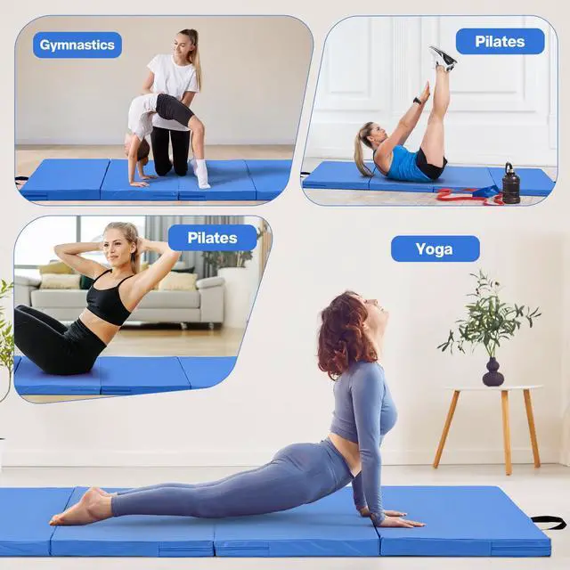 Alt view image 3 of 7 - 6'x3'x2" Gymnastics Tumbling Mats Folding Panel Thick Gym Exercise Mat for Home