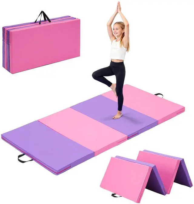 Main image of 6'x3'x2" Gymnastics Tumbling Mats Folding Panel Thick Gym Exercise Mat for Home