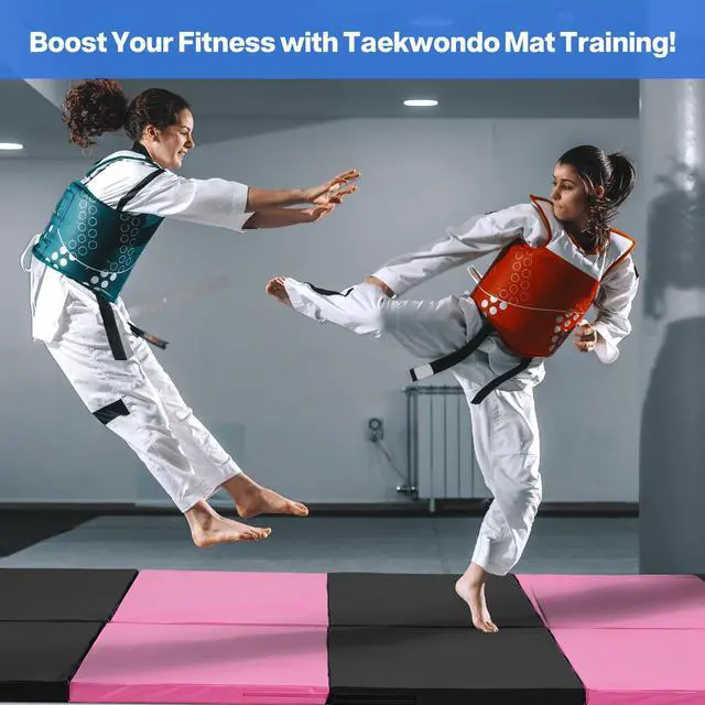 Alt view image 7 of 7 - 6'x3'x2" Gymnastics Tumbling Mats Folding Panel Thick Gym Exercise Mat for Home