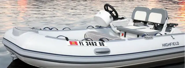 Alt view image 4 of 7 - USA Premium Custom Boat Registration Plates with Pre-Lettered Decals for Inflatable Boats, Ribs & Dinghies | Includes Velcro Mounting Straps | 4"x24" USCG Compliant - Made in USA