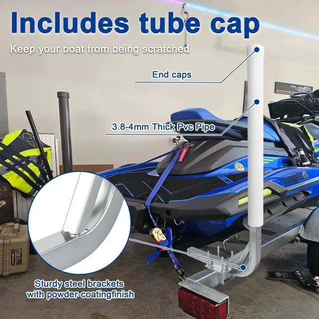 Alt view image 5 of 7 - 1 Pair of Boat Trailer Guide, Trailer Guide Ons Galvanized Steel for Boat, Fishing Boat, Sailboat Trailer, Silver, L or T Shaped