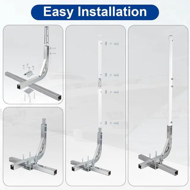 Alt view image 7 of 7 - 1 Pair of Boat Trailer Guide, Trailer Guide Ons Galvanized Steel for Boat, Fishing Boat, Sailboat Trailer, Silver, L or T Shaped