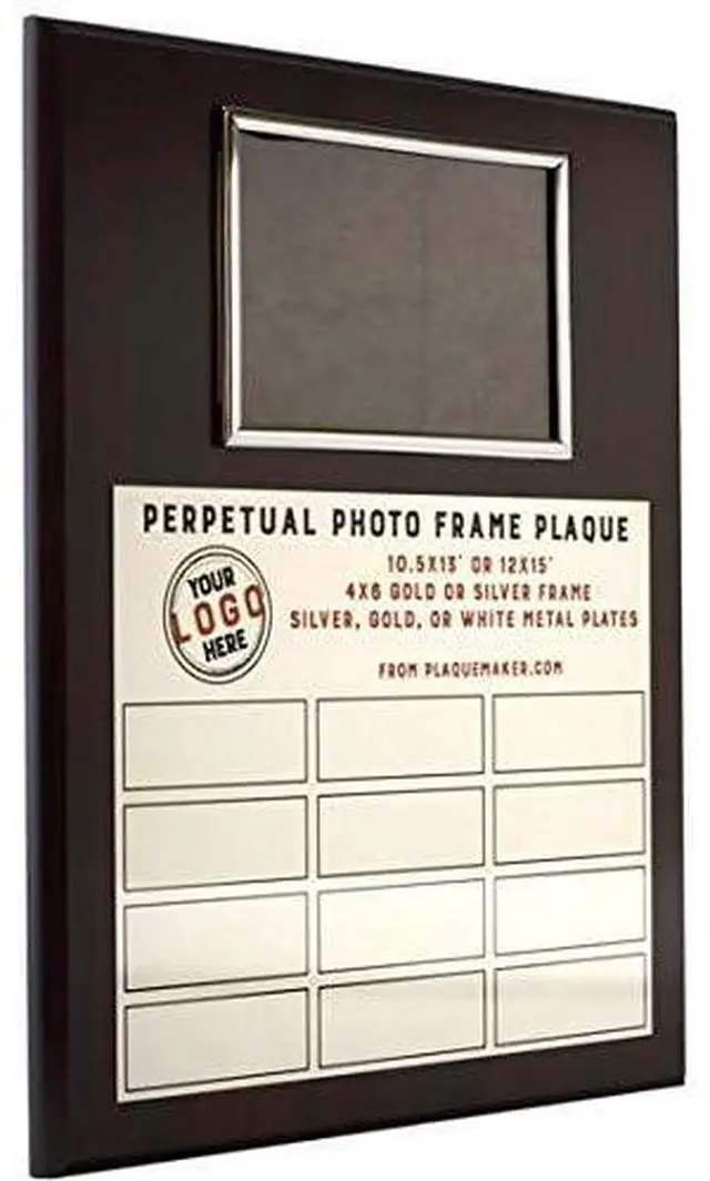 Main image of Perpetual Plaques - Great for Employee of the Month, Sponsered and Donated by Plaques and Sporting Awards. Order All Small Plates Now, or One at a Time Later (12 x 15" Photo)