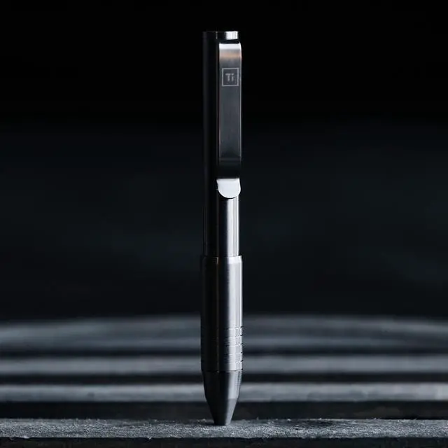 Alt view image 2 of 5 - Ti Pocket Pro: The Auto Adjusting EDC Pen (Titanium - Raw)