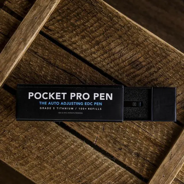 Alt view image 5 of 5 - Ti Pocket Pro: The Auto Adjusting EDC Pen - Titanium Stonewashed
