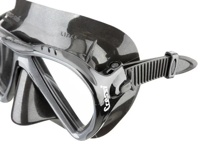 Alt view image 3 of 6 - Dual Lens Adult Scuba Diving and Snorkeling Mask for Narrower Faces Wide, Comfortable View - Lince: Made in Italy