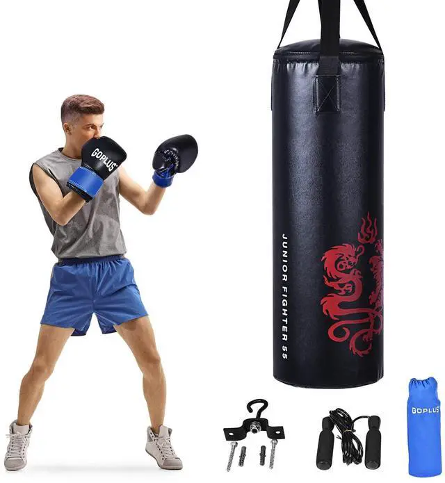 Main image of Punching Bag Set with Gloves, 22LBS/ 40LBS Filled Kick Boxing Bag, Rucksack, Jump Rope, Firm Hook, Heavy Bag for Adults MMA Training, Muay Thai, Krav MAGA, Taekwondo, Karate