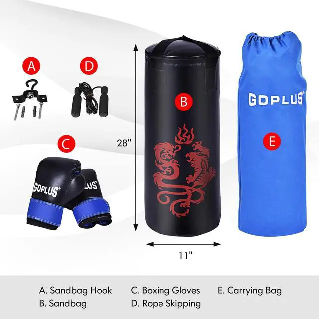 Alt view image 2 of 6 - Punching Bag Set with Gloves, 22LBS/ 40LBS Filled Kick Boxing Bag, Rucksack, Jump Rope, Firm Hook, Heavy Bag for Adults MMA Training, Muay Thai, Krav MAGA, Taekwondo, Karate