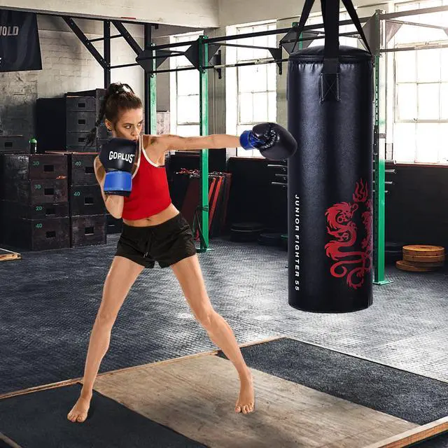 Alt view image 6 of 6 - Punching Bag Set with Gloves, 22LBS/ 40LBS Filled Kick Boxing Bag, Rucksack, Jump Rope, Firm Hook, Heavy Bag for Adults MMA Training, Muay Thai, Krav MAGA, Taekwondo, Karate