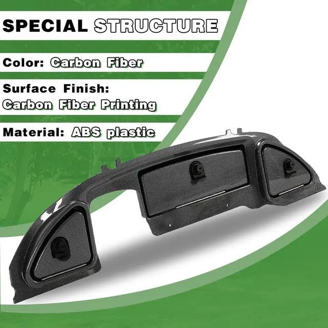 Alt view image 3 of 7 - Dash Cover Compatible with 2008.5-Up Club Car Precedent Tempo Onward Golf Cart Carbon Fiber Three Door Dashboard Cover Dash Cap