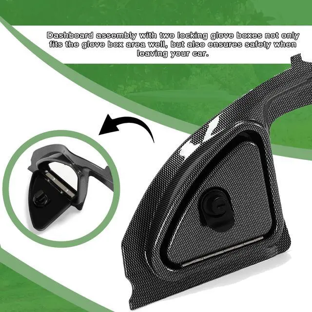 Alt view image 5 of 7 - Dash Cover Compatible with 2008.5-Up Club Car Precedent Tempo Onward Golf Cart Carbon Fiber Three Door Dashboard Cover Dash Cap