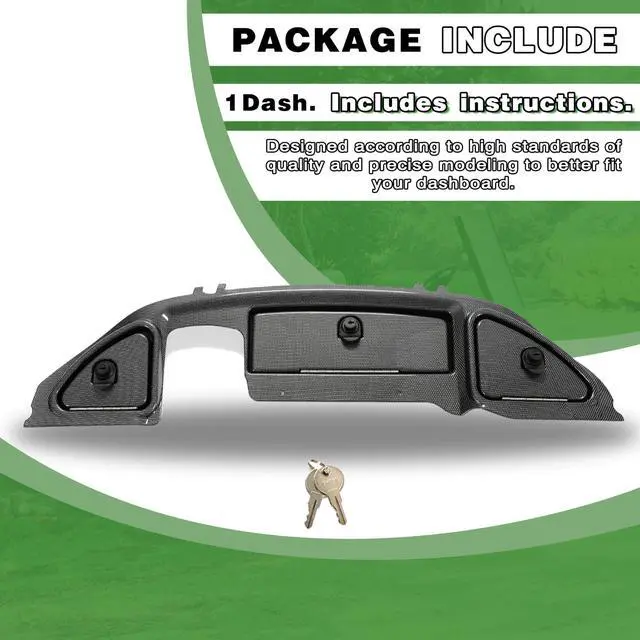 Alt view image 6 of 7 - Dash Cover Compatible with 2008.5-Up Club Car Precedent Tempo Onward Golf Cart Carbon Fiber Three Door Dashboard Cover Dash Cap