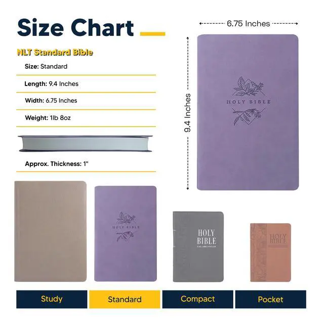 Alt view image 6 of 7 - Personalized NLT Large Print Bible for Women, Name Engraved, Standard Size | Customize Your Dark Purple Faux Leather Bible Your Way, Stay-Open Lay-Flat, Easy-Read Two-Column, Christian Occasion Gift