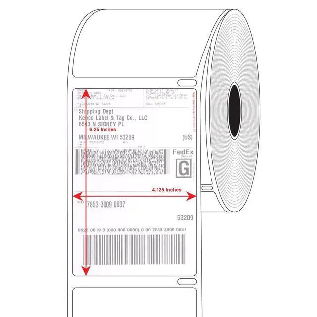 Alt view image 3 of 6 - Dymo® Compatible 1744907-4" x 6" Dymo® 4XL Postage Shipping Labels (1 Roll - 220 Labels Per Roll) (6 Pack Fast Direct)
