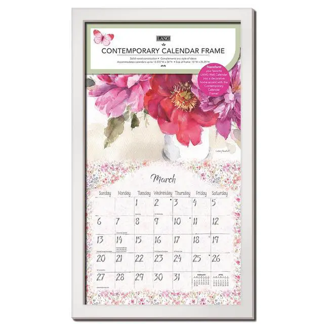 Alt view image 2 of 5 - Contemporary Wall Calendar Frame - White Finish