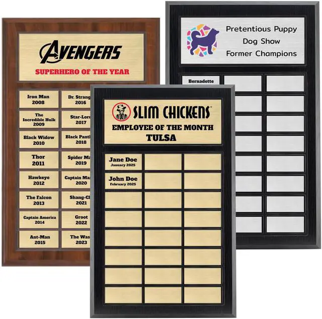 Main image of Perpetual Plaque, Custom Employee of the Month Appreciation Award (24 Plate (12x18"))