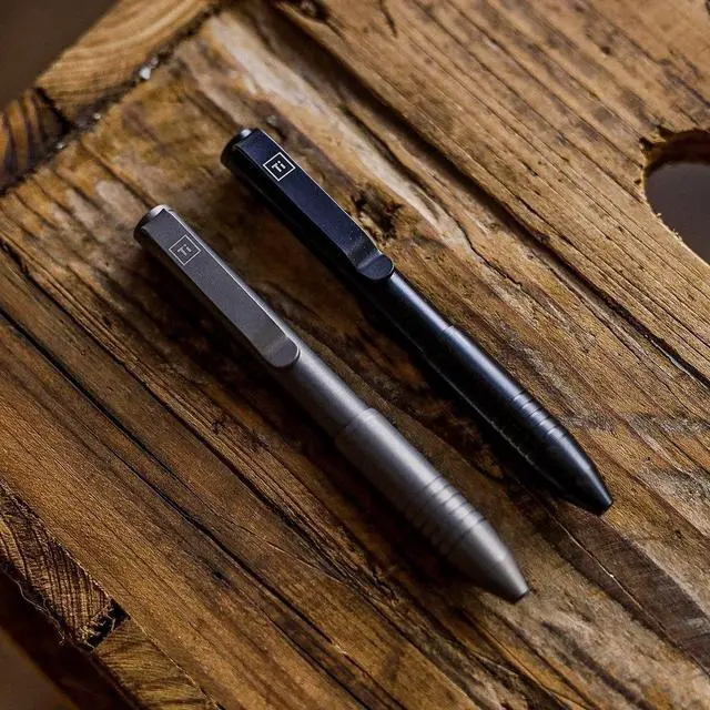 Alt view image 2 of 5 - Ti Pocket Pro: The Auto Adjusting EDC Pen - Titanium Antique Black