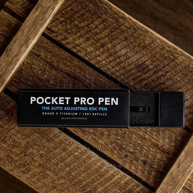 Alt view image 3 of 5 - Ti Pocket Pro: The Auto Adjusting EDC Pen - Titanium Antique Black