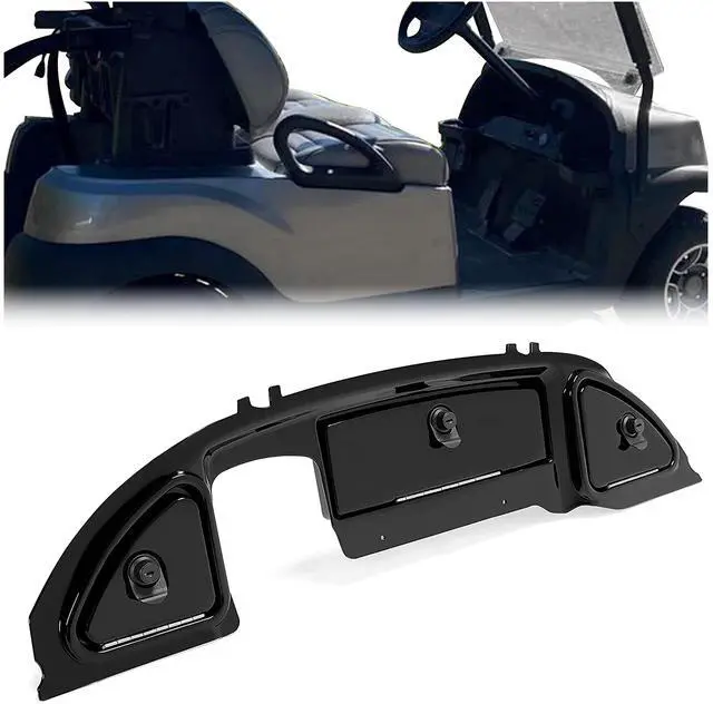 Main image of Dash Cover Compatible with 2008.5-Up Club Car Precedent Tempo Onward Golf Cart Black Three Door Dashboard Cover Dash Cap