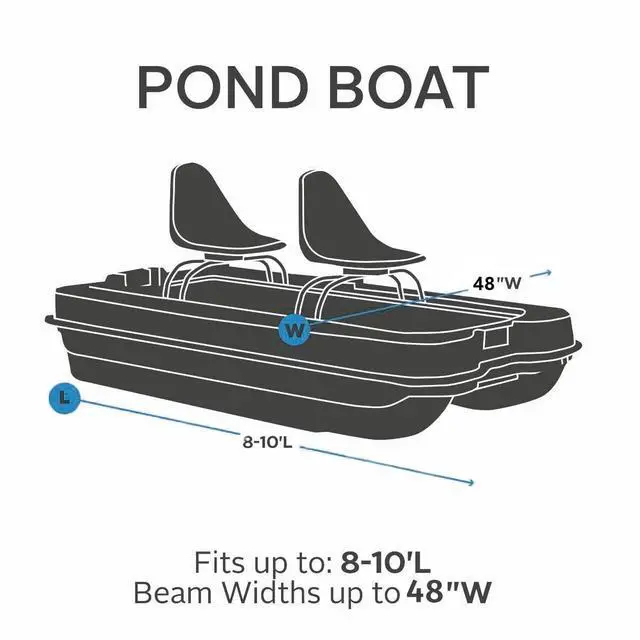 Alt view image 6 of 7 - Waterproof Pond Boat Storage Cover, Fits Pond Prowler Bass Boat up to 10.2ft Long, Beam Width up to 50 inch Camo Color