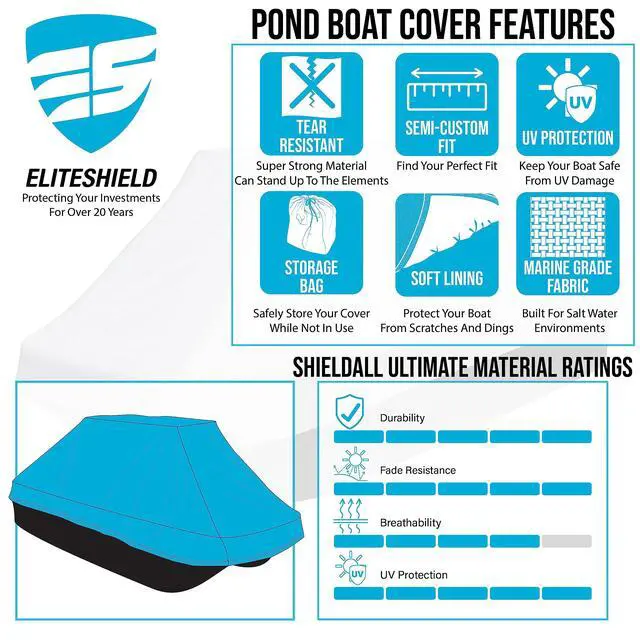 Alt view image 7 of 7 - Waterproof Pond Boat Storage Cover, Fits Pond Prowler Bass Boat up to 10.2ft Long, Beam Width up to 50 inch Camo Color