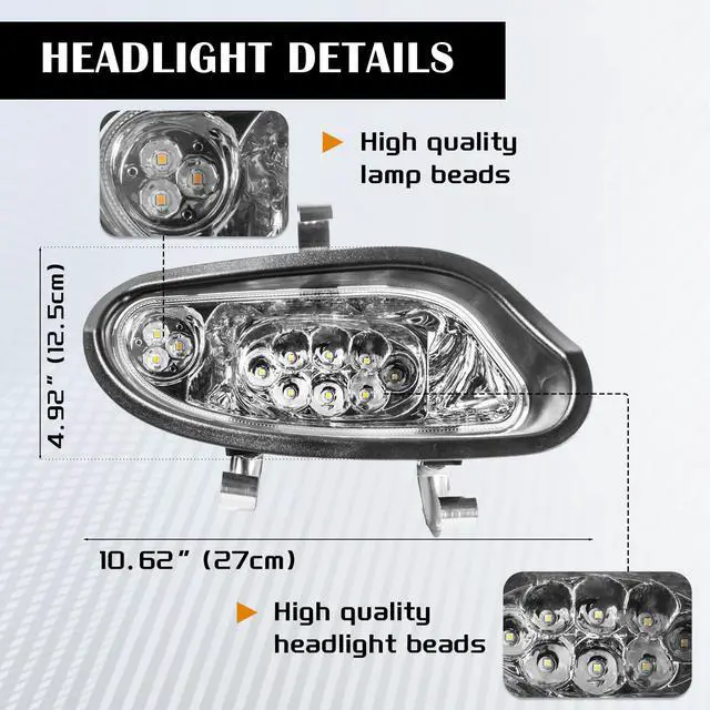 Alt view image 3 of 7 - VPAHub EZGO TXT 2014+ Freedom LED Basic Light Kit 48V, 2 LED headlight, 2 LED taillight, 1 Basic wiring harness, instruction & hardware included