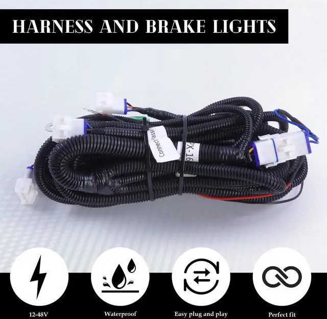 Alt view image 5 of 7 - VPAHub EZGO TXT 2014+ Freedom LED Basic Light Kit 48V, 2 LED headlight, 2 LED taillight, 1 Basic wiring harness, instruction & hardware included
