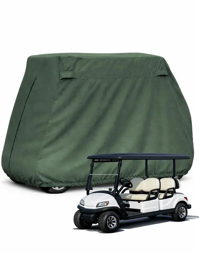 Main image of Golf Cart Cover 4 Seater roof up to 80" L Green, fits EZGO, Club Car and Yamaha G/YDR Model