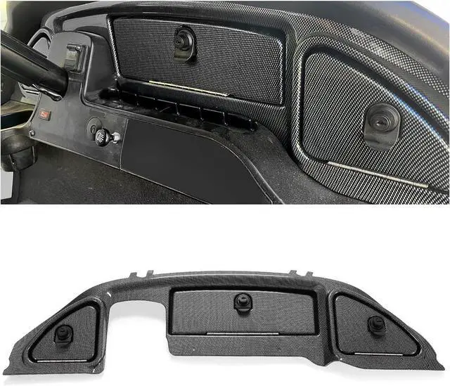 Main image of Dash Cover Compatible with 2008.5-Up Club Car Precedent Tempo Onward Golf Cart Carbon Fiber Three Door Dashboard Cover Dash Cap