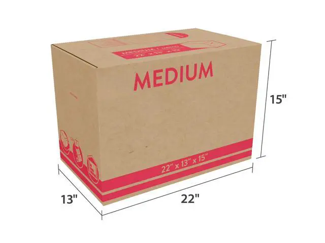 Alt view image 4 of 6 - Small Shipping Boxes 22x13x15, Sturdy Corrugated Moving Boxes for Packing, Storage & Mail, Medium Cardboard Box for Moving Supplies, Brown Kraft Box Easy to Assemble, Ships Flat in Bundles of 25