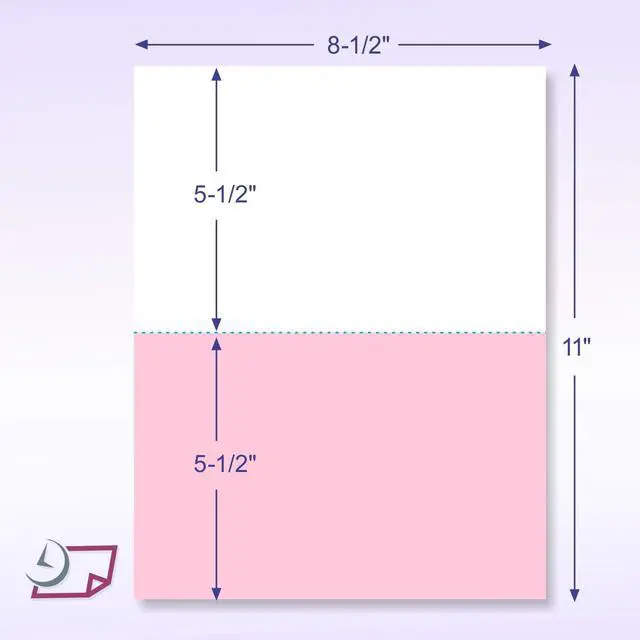 Alt view image 2 of 5 - Case of 2,500 Sheets 8-1/2 x 11" 2 Part Perforated Paper, Great for Invoices, Receipt, Statement etc. (White/Pink)