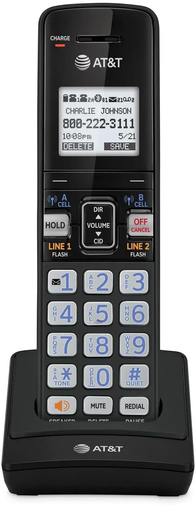 Main image of TL86023 Cordless Handset for TL86123 2-Line Corded/Cordless Phone with Answering System | Replacement or Add-On Handset