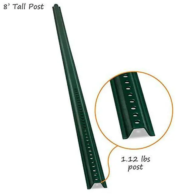 Alt view image 2 of 4 - U-Channel Sign Post, Medium Weight | 8' Tall Baked Enamel Steel Post, Made in USA