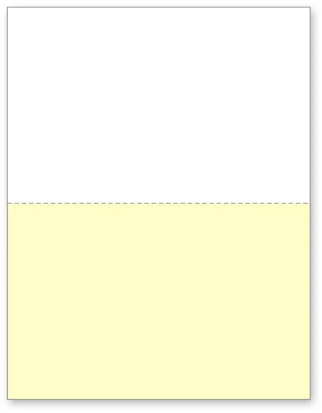 Main image of Case of 2,500 Sheets 8-1/2 x 11" 2 Part Perforated Paper, Great for Invoices, Receipt, Statement etc. (White/Yellow)