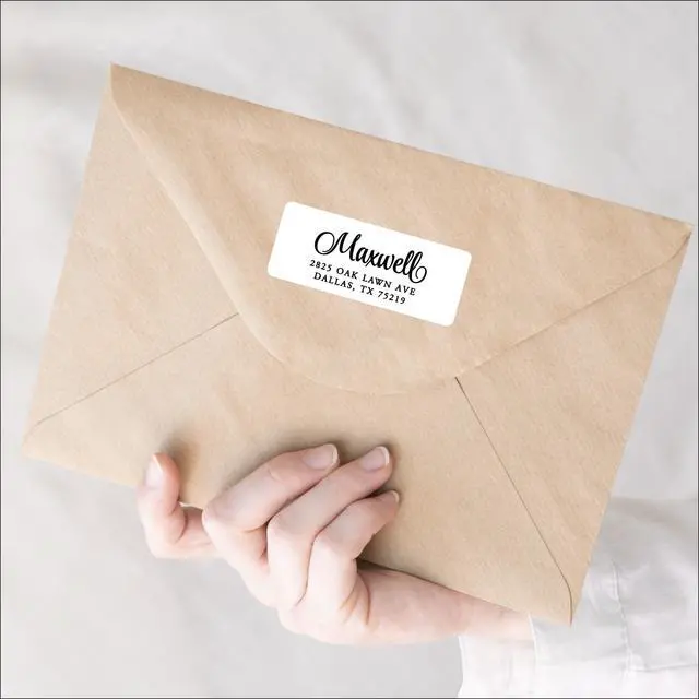 Alt view image 5 of 7 - White Address Labels - Personalized Name Stickers, Custom Printed Return Mailing and Shipping Labels for Envelopes, Packages, Business, Home by (1000, Serif and Script)