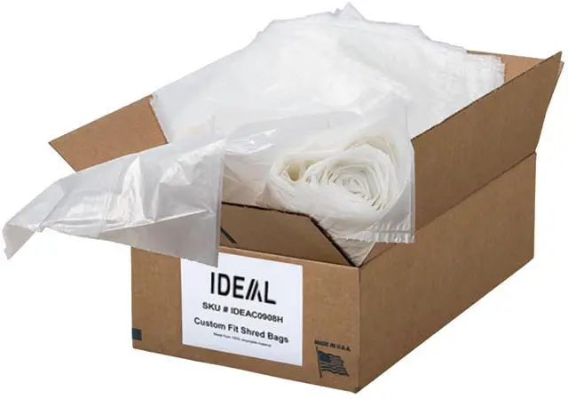 Main image of IDEAL AC0908H Shredder Bags 24 x 30 Case of 80, Gusseted, 12-Gallon Capacity, Heavy-Duty Bags for IDEAL Shredders 2265, 2270, 2360, 2404, 2445, and 2465
