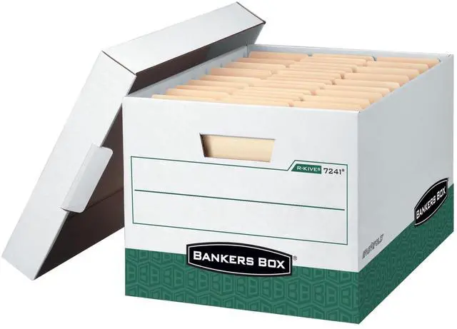 Main image of 12-Pack Heavy-Duty File Storage Boxes, Letter/Legal, FastFold | Archive with confidence using heavy-duty boxes, locking lids, and rugged construction that protects high-value records