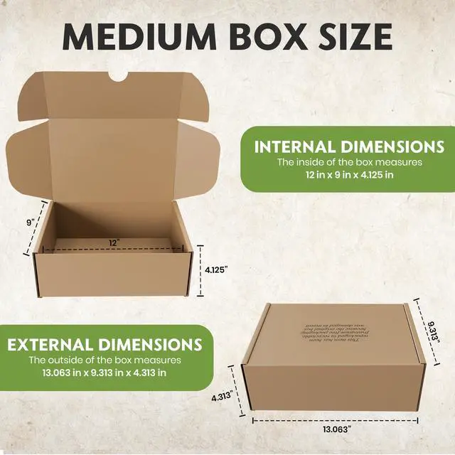 Alt view image 2 of 7 - (15 Pack) Cardboard Shoe Boxes Medium 12x9x4.125 Inch | Heavy Duty Shoe Boxes for Shipping Corrugated Mailing Boxes with Self-Locking Lid Excellent as Replacement Shoeboxes & Gift Packaging