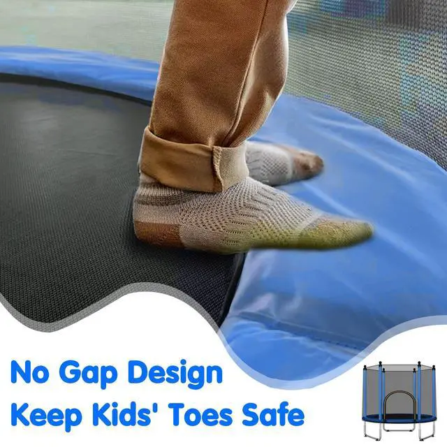 Alt view image 2 of 7 - 48" Toddler Trampoline for Kids,Indoor & Outdoor Kids Trampoline with Safety Enclosure Net,Gifts for Birthday with Basketball Hoop, Gifts for Boy and Girl, Age 3-8