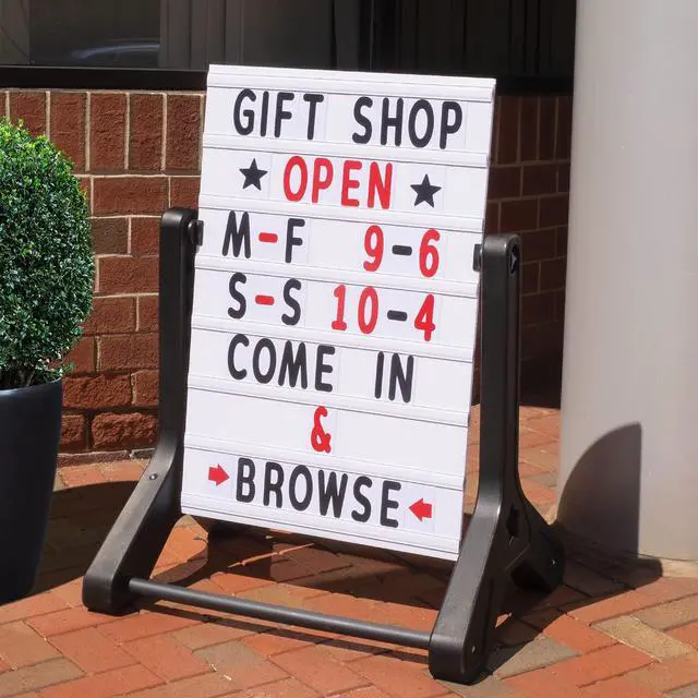Alt view image 5 of 5 - Swinging Sign Letters: Includes 792 four inch Letters, Symbols, and Numbers for 24"x36" Swinging Letter Board Sign. Double Sided with Black & Red Printing on Flexible White Plastic Panels