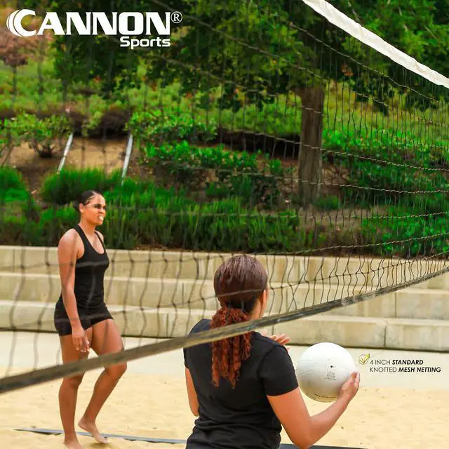 Alt view image 4 of 6 - Volleyball Net - Durable Indoor Outdoor Net (30 FT Length x 3 FT High) for Recreational, Backyard, Gymnasium, & Beach Play - Pro Quality 2mm Braided Rope Cable - Easy Setup