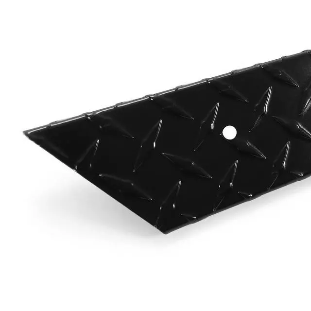 Alt view image 4 of 7 - Black Aluminum Rocker Panel Compatible with 1994-2013 EZGO TXT Golf Cart Pair Powder Coated Black Side Diamond Plate Cover