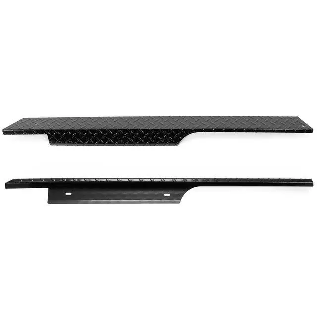 Alt view image 6 of 7 - Black Aluminum Rocker Panel Compatible with 1994-2013 EZGO TXT Golf Cart Pair Powder Coated Black Side Diamond Plate Cover