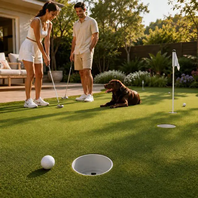 Alt view image 7 of 7 - Professional Golf Putting Green Cup for Backyard Practice, Fits PGA & USGA regulations, Aluminum, Ivory, 6 x 4.25 inches