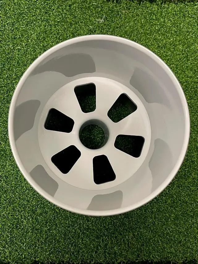 Alt view image 6 of 7 - Professional Golf Putting Green Cup for Backyard Practice, Fits PGA & USGA regulations, Aluminum, Ivory, 6 x 4.25 inches